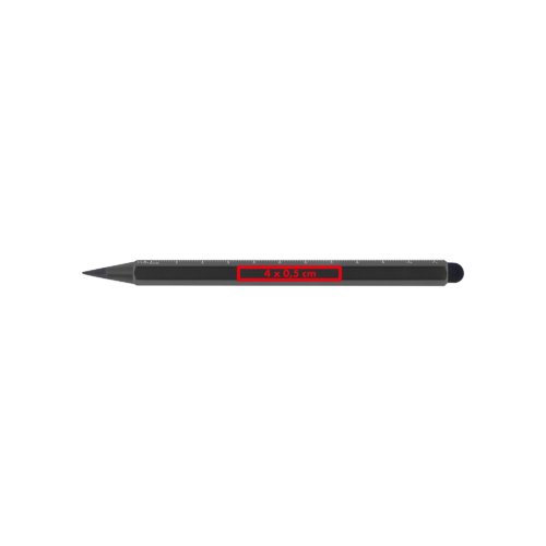 Crayon noir sans encre avec extrmit arrondie.
