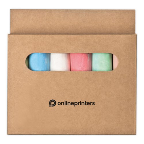 Craies de trottoir multicolores dans une bote en carton
