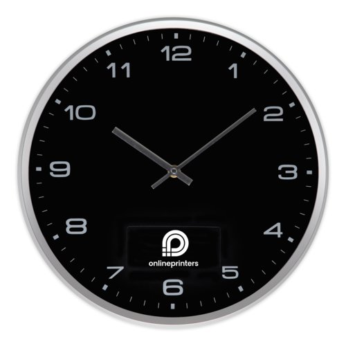 Horloge murale avec cadran interchangeable.