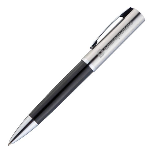 Stylo  bille en mtal avec clip et mcanisme  pression.