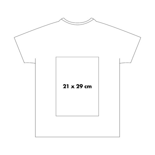 T-shirt unisexe en tissu avec manches courtes et col rond.