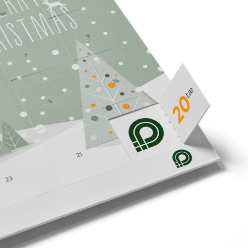 Calendrier de l'Avent en papier � ouvrir avec des portes.