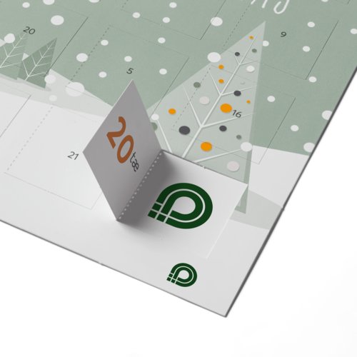 Calendrier de l'Avent en papier avec fen�tres � ouvrir.