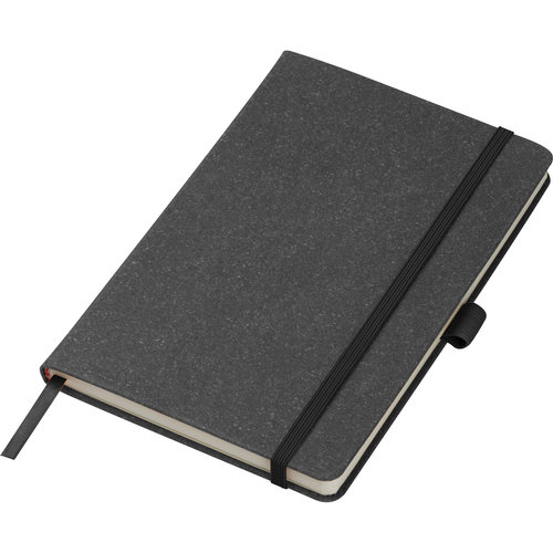 Carnet noir avec lastique et marque-page.