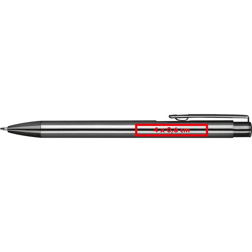 Stylo  bille  clic en mtal argent avec clip.