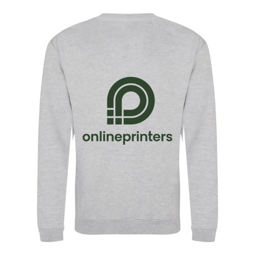 Sweat-shirt gris chin en mlange de coton, unisexe.