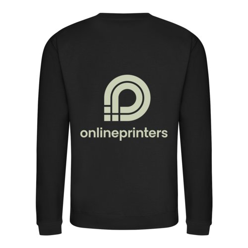 Sweat-shirt noir en mlange de coton, coupe unisexe.