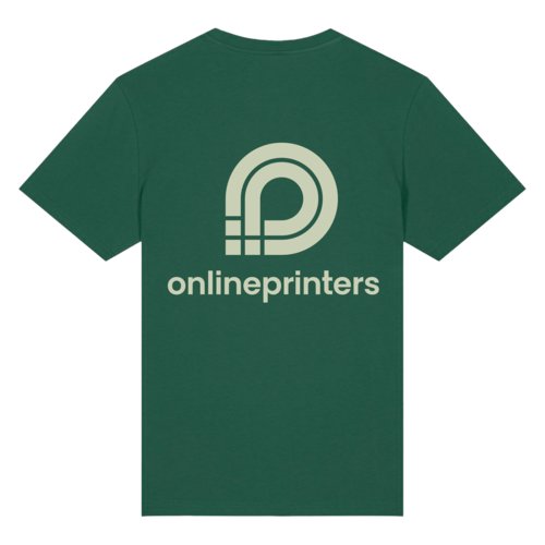 T-shirt vert fonc en coton biologique  manches courtes et col rond.