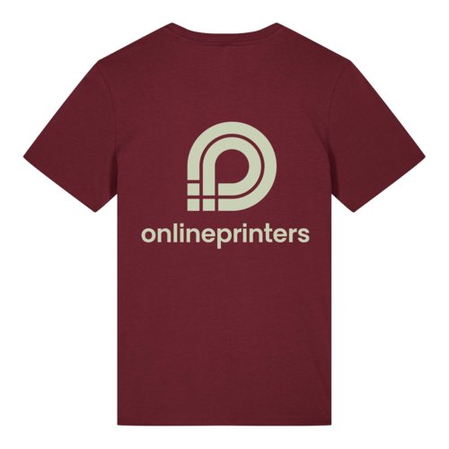T-shirt bordeaux en coton biologique  manches courtes.