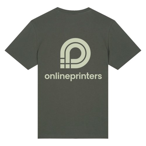 T-shirt kaki en coton, coupe unisexe.