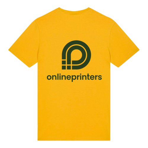 T-shirt unisexe jaune en coton biologique avec manches courtes.