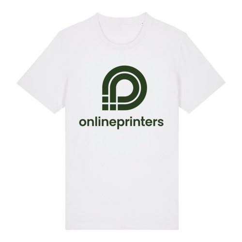 T-shirt blanc en coton bio avec manches courtes.