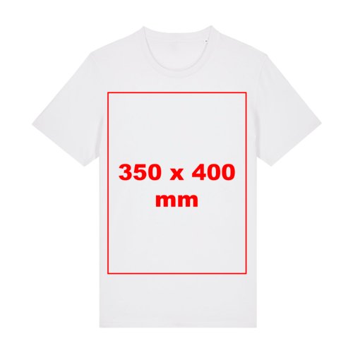 T-shirt blanc en coton avec manches courtes.
