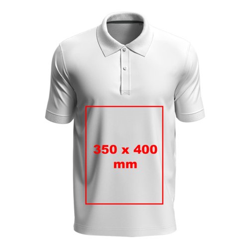 Polo unisexe en tissu avec manches courtes et patte boutonne.