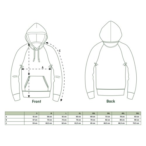 Sweat  capuche unisexe en tissu avec capuche et poche kangourou.