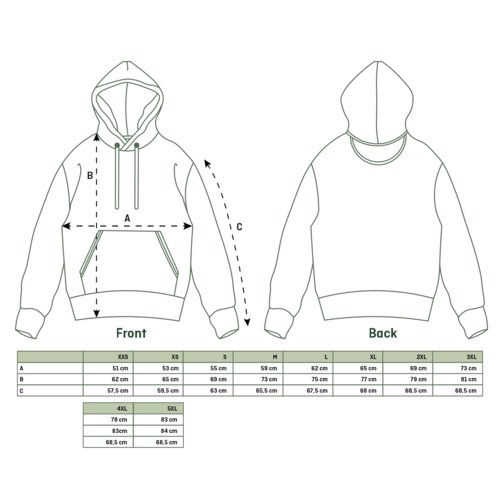 Sweat  capuche en coton avec cordon de serrage et poche kangourou.
