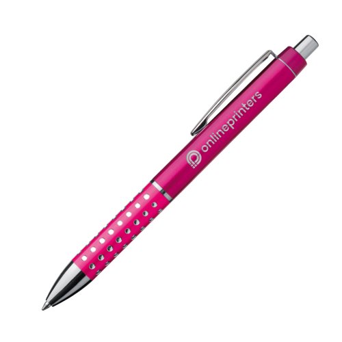 Stylo  bille rose en mtal avec clip.