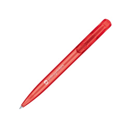 Stylo  bille rouge dpoli avec mcanisme  poussoir.