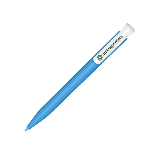 Stylo  bille bleu en bio-plastique avec clip.