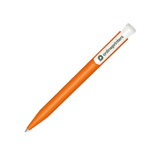 Stylo  bille orange bio avec clip.