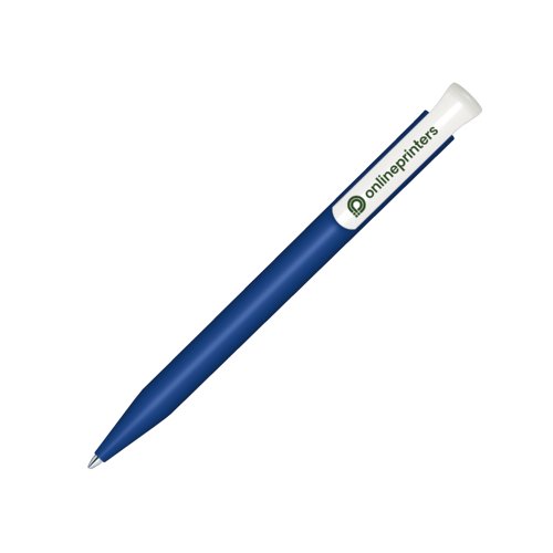 Stylo  bille en bioplastique bleu fonc avec clip.