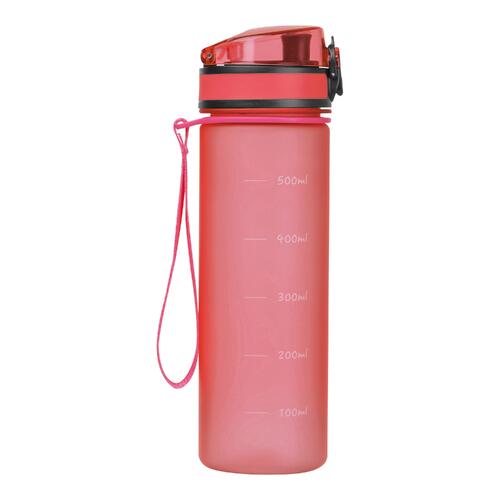 Gourde rose en Tritan avec dragonne.