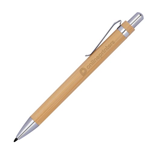 Stylo en bambou couleur bois avec clip.