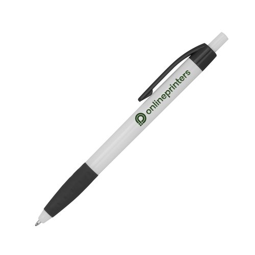 Stylo  bille en plastique noir avec clip.