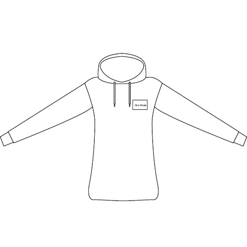 Sweat  capuche en coton pour femmes avec capuche et cordon de serrage.