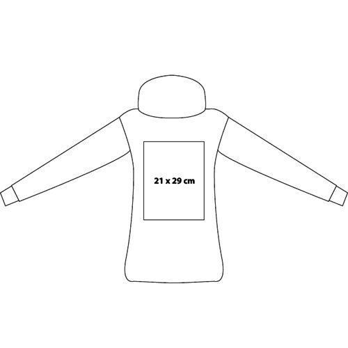 Sweat  capuche blanc pour femmes en tissu mlang avec capuche et poche kangourou.