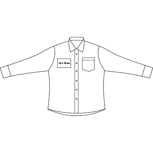 Chemise en popeline pour homme avec manches longues et patte boutonnée.
