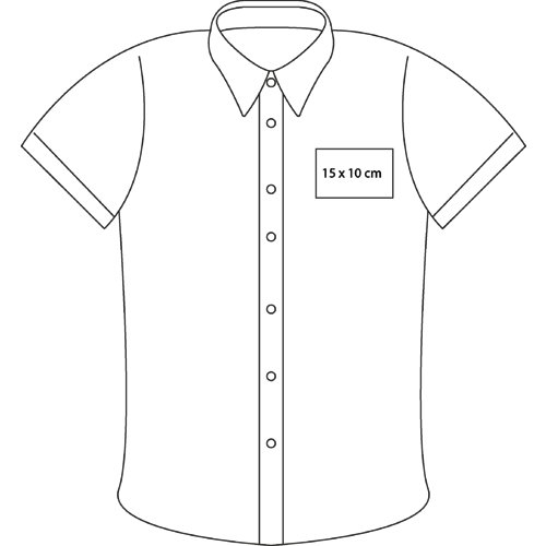 Chemise  manches courtes en popeline avec fermeture boutonne pour hommes.