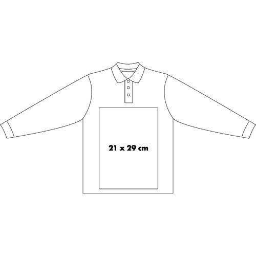 Polo  manches longues pour homme avec patte boutonne.