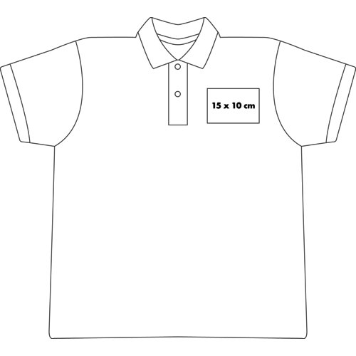 Polo en tissu pour hommes avec manches courtes.