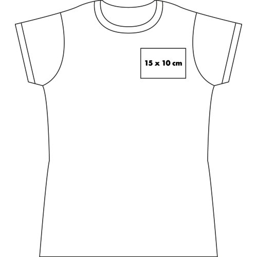 T-shirt blanc en tissu pour femmes avec manches courtes.