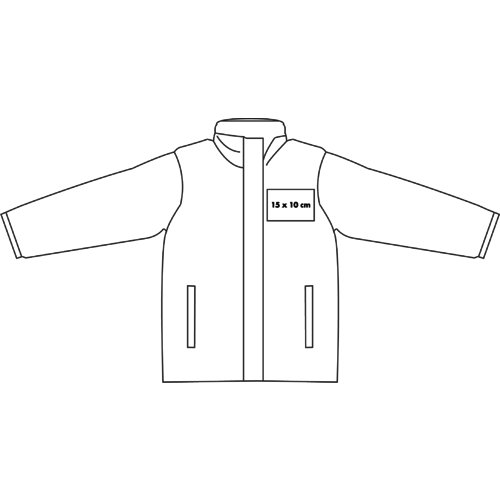 Veste de pluie pour homme avec fermeture clair intgrale et poches.