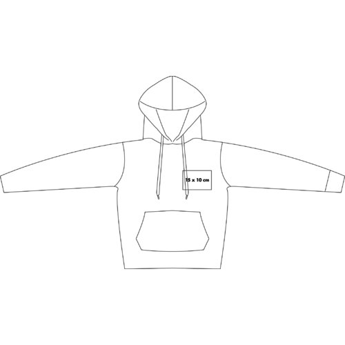 Sweat  capuche en tissu avec poche kangourou et cordon de serrage pour hommes.