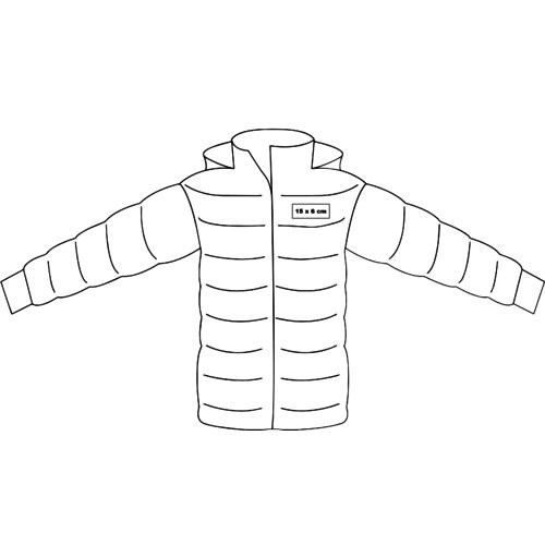 Veste matelasse pour hommes avec capuche.