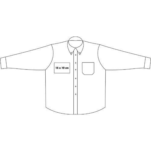 Chemise en tissu Oxford pour homme avec manches longues.