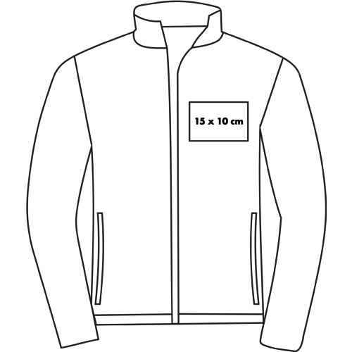 Veste softshell deux couches avec fermeture clair pour hommes.