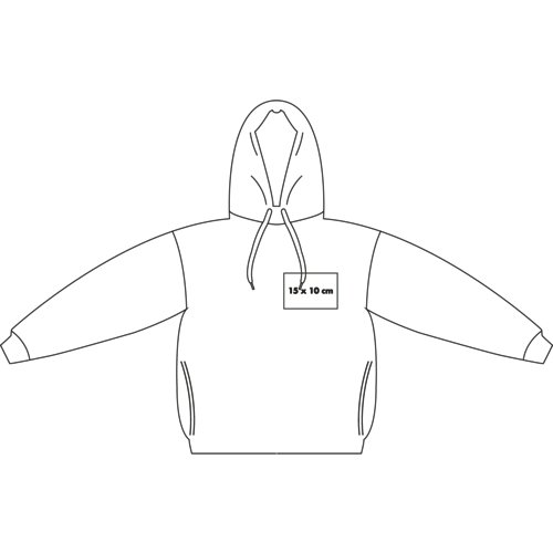 Sweat  capuche en tissu pour homme avec capuche et cordon de serrage.