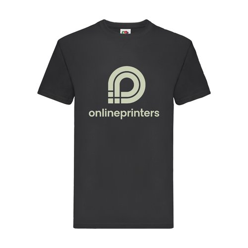 T-shirt noir en coton pour homme avec manches courtes.