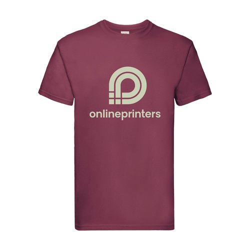 T-shirt bordeaux en coton pour hommes.