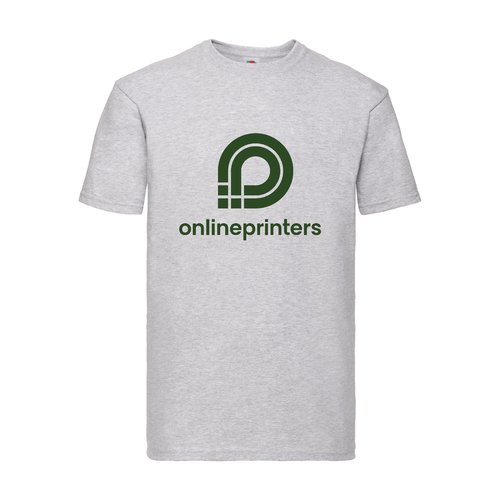 T-shirt en coton gris chin pour homme avec manches courtes.