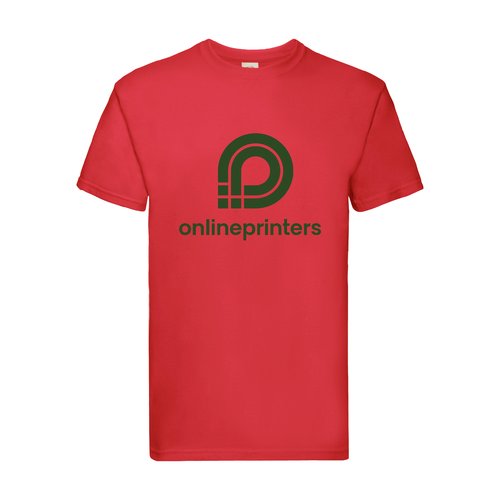 T-shirt rouge en coton pour hommes  manches courtes.
