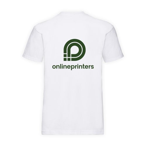 T-shirt blanc en coton pour homme avec manches courtes.