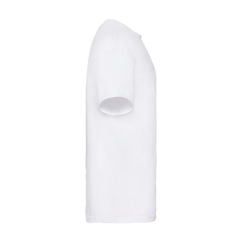 T-shirt blanc en coton pour hommes avec manches courtes.