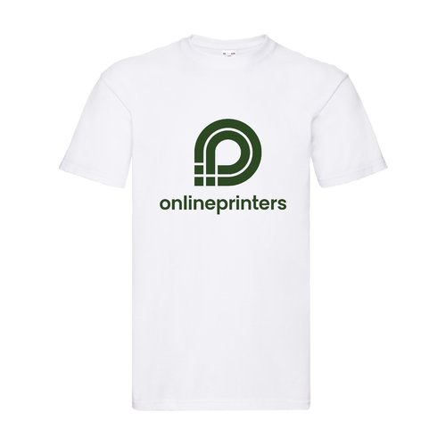 T-shirt blanc en coton pour homme avec manches courtes.