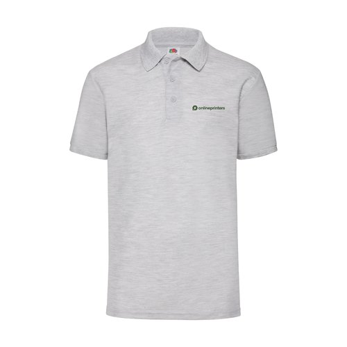 Polo piqu homme en polyester-coton gris chin.