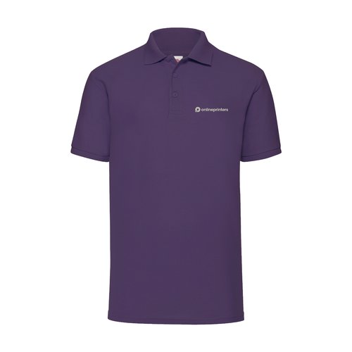 Polo violet en tissu mlang avec manches courtes.